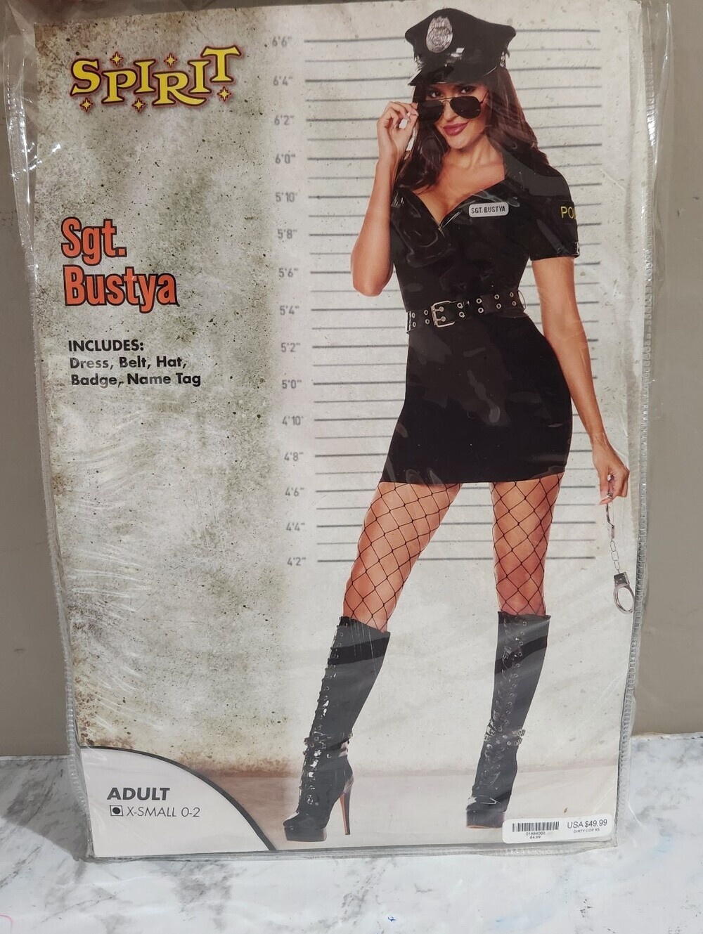 New spirit Halloween Sgt bustya sexy police officer womens costume sz xs